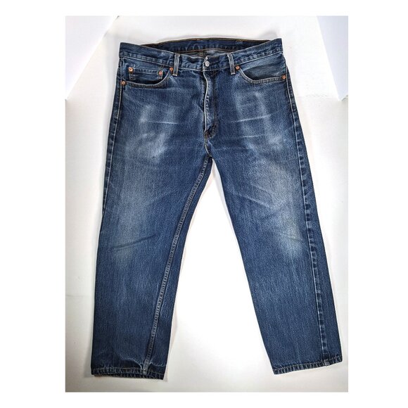 Levis 505 Jeans Mens 40W x 30L 5 Pocket Medium Wash Blue Pre-owned Nice! - Picture 1 of 5